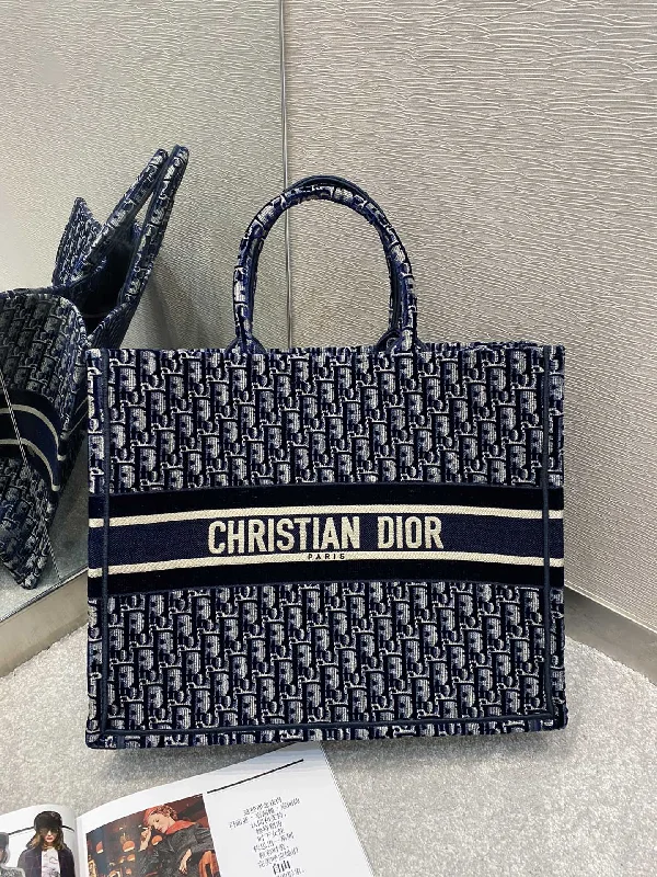 Christian Dior MeChristian Diorum Book Tote Dark Blue For Women 14in/36cm