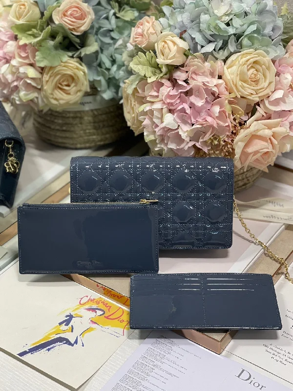 Christian Dior Lady Pouch Midnight Blue Handbags