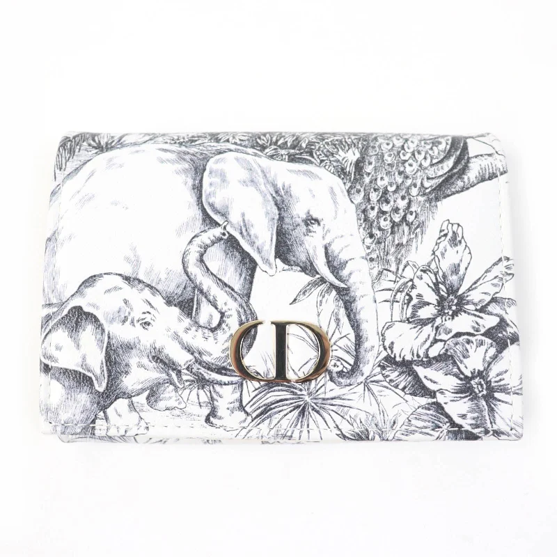 Christian Dior Bifold Wallet S5132USQI leather White type Dior Caro Glycine Wallet