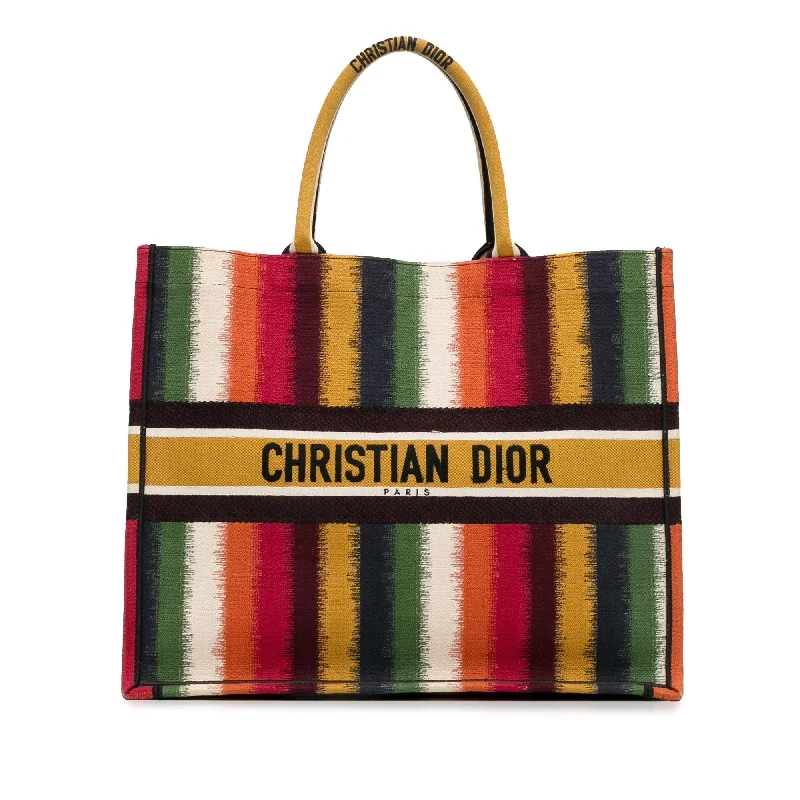 Dior Large Striped Book Tote (SHG-qbocPq)