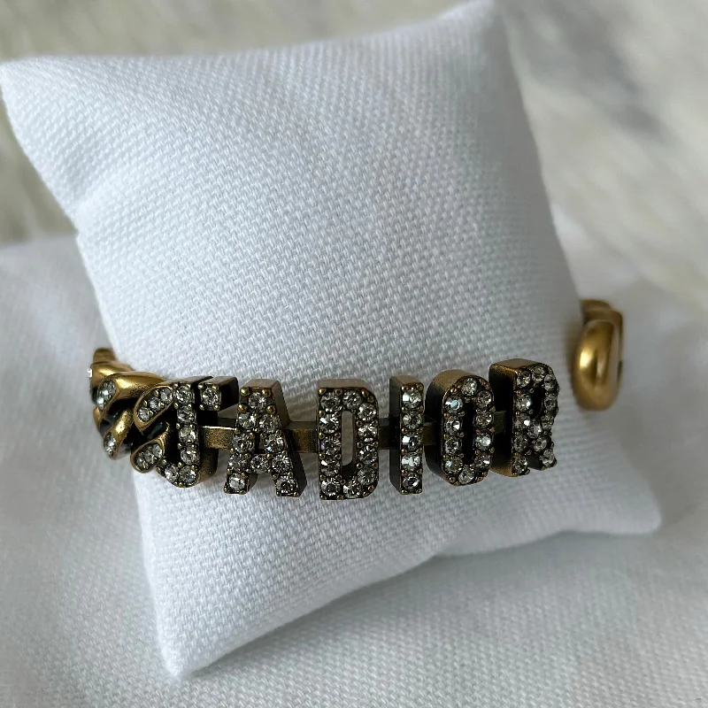 Dior J'adior Bracelet Antique Gold-Finish Metal And White Crystals