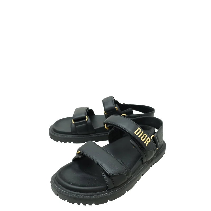 Christian Dior Black Dioract Sandal 38