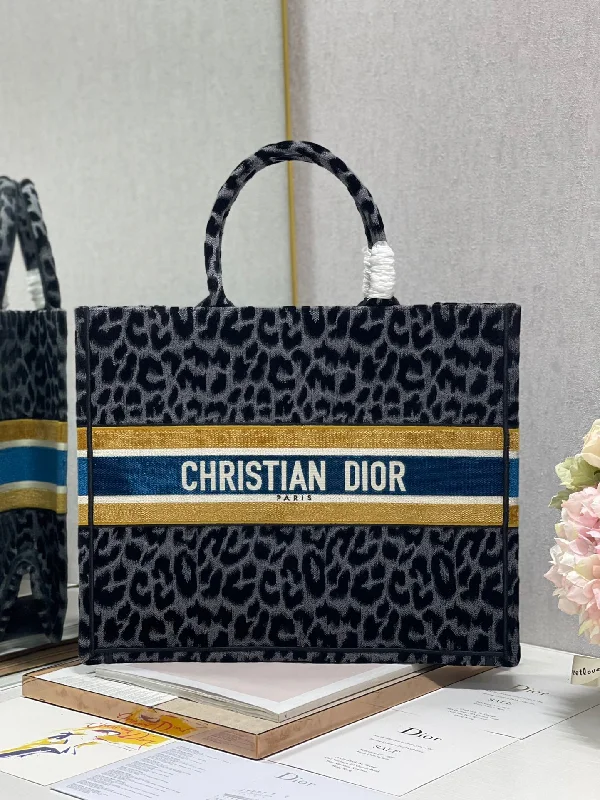 Christian Dior Large Book Tote Blue Multicolor