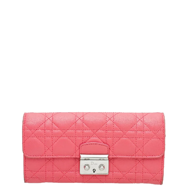 Christian Dior Coral Miss Dior Promenade Continental Wallet