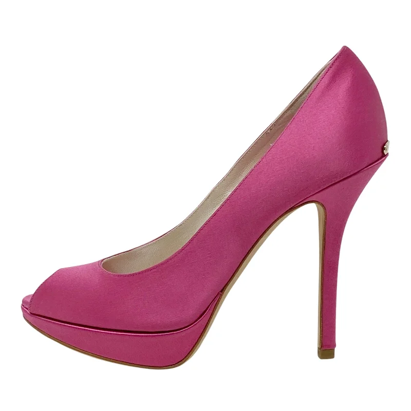 Dior Pink Miss Dior Peep Toe Pumps 35.5