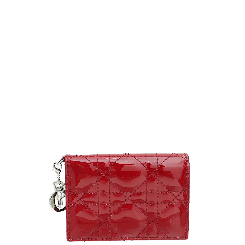 Christian Dior Cherry Lady Dior Mini Wallet