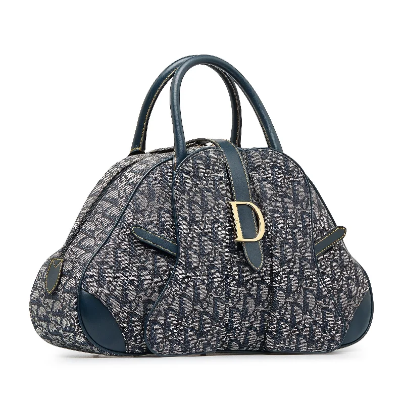 Christian Dior Oblique Double Saddle Bowler Handbag