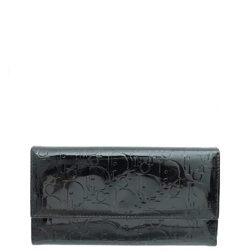 Christian Dior Black Continental Wallet