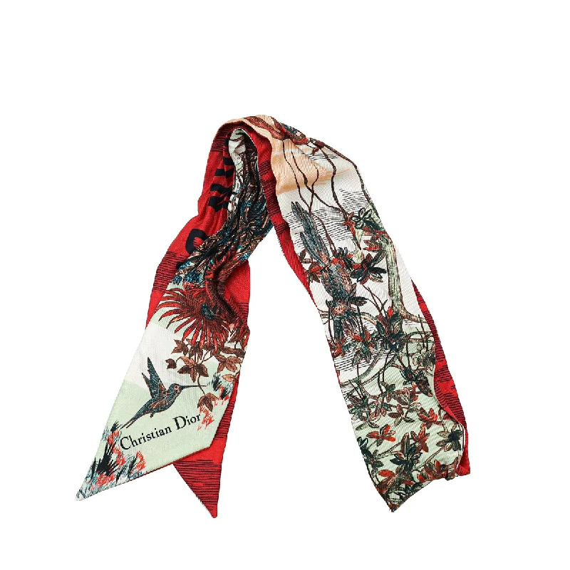 Christian Dior Multicolor Wetland Print Twilly Scarf