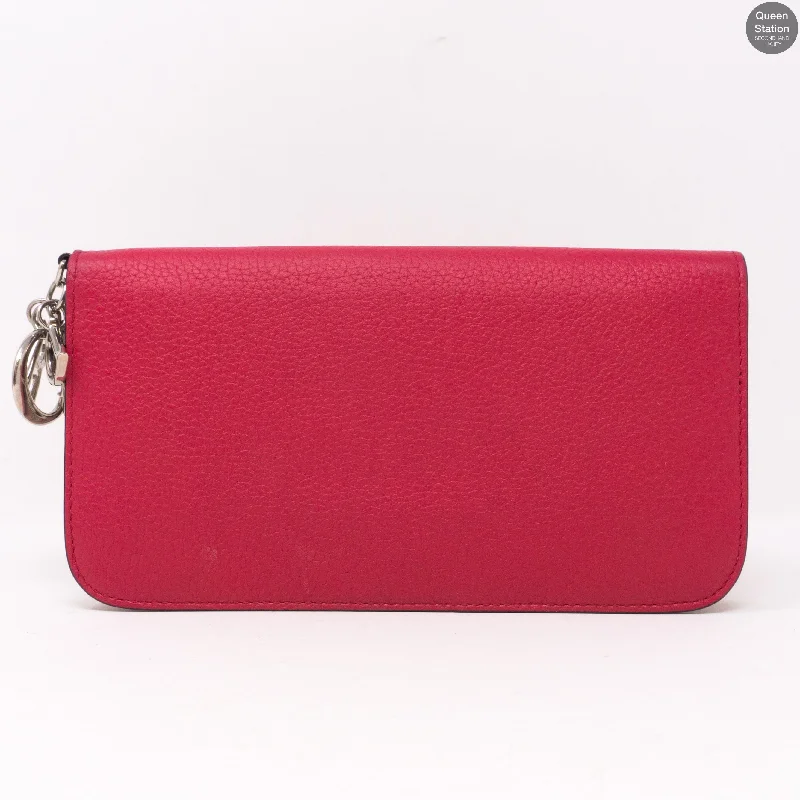 Diorissimo Zip Around Wallet Pink Leather