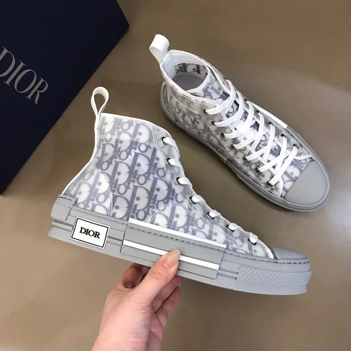 Christian Dior B23 White and Navy HIGH-TOP SNEAKER