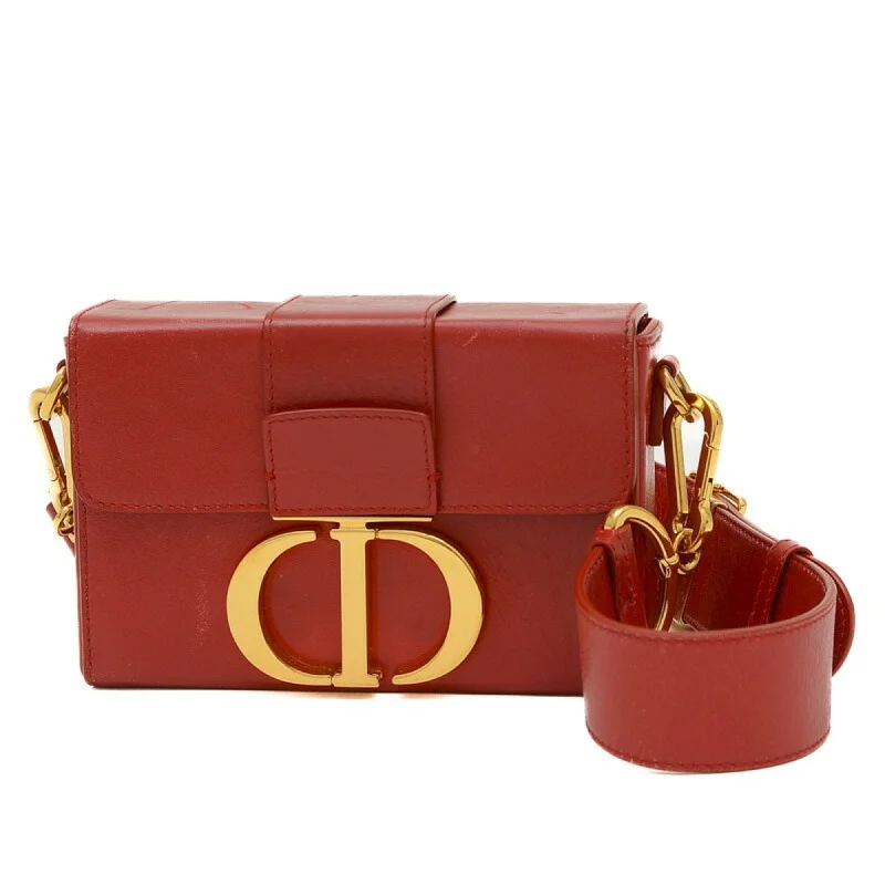 Christian Dior Dior DIOR30 Montaigne Box Shoulder Bag Calf Red