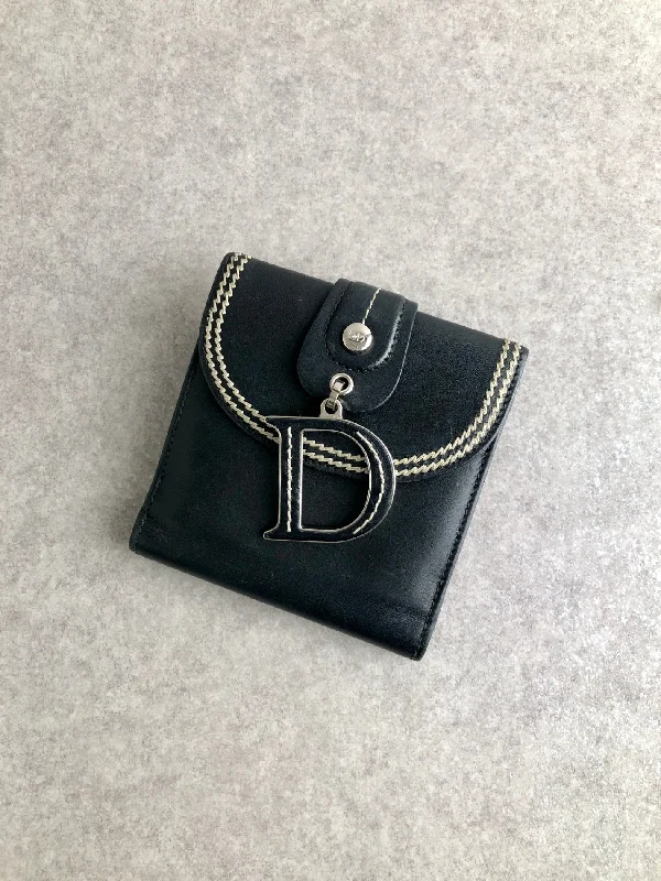 Christian Dior Wallet Black Vintage sixyss