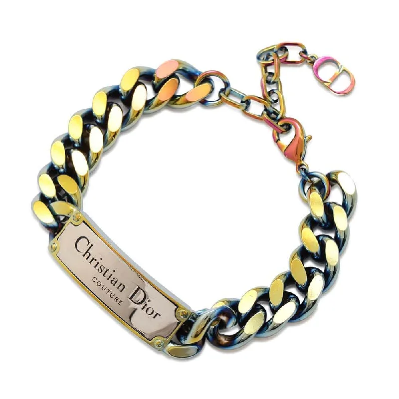 Dior Couture Chain Link Bracelet Multicolor Metal