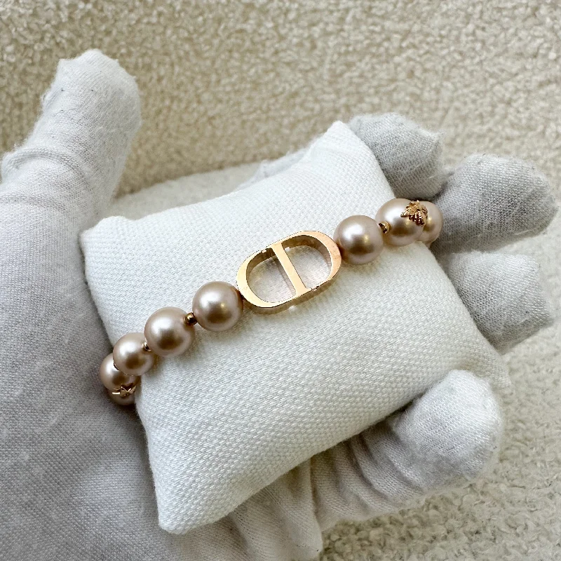 Dior 30 Montaigne Bracelet with Pink Pearls in RGHW