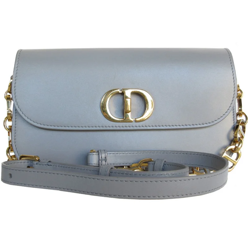 Christian Dior Shoulder Bag 30 Montaigne Leather Grey Women's k0031i