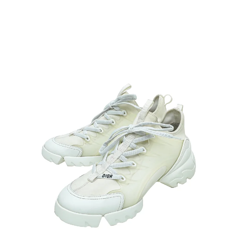 Christian Dior White D-Connect Technical Fabric Sneaker 40