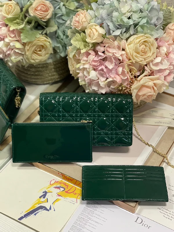 Christian Dior Lady Pouch Green Handbags