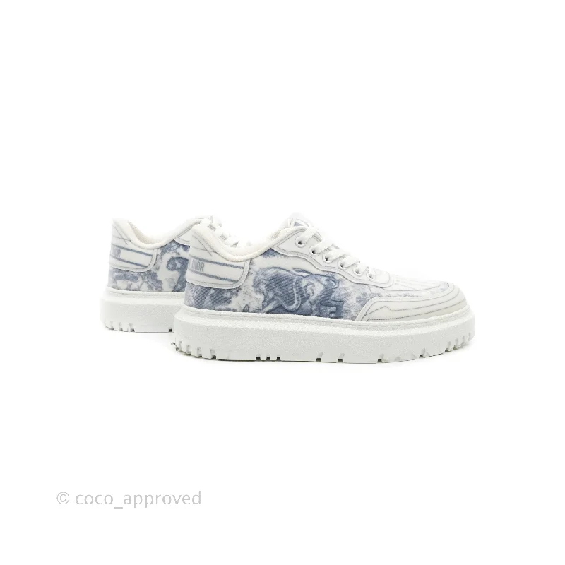 Christian Dior Dior Addict Sneaker Blue Toile de Jouy Technical Fabric