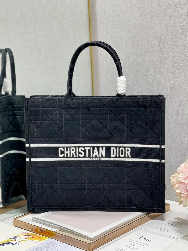 Christian Dior Large Book Tote Black Handbags