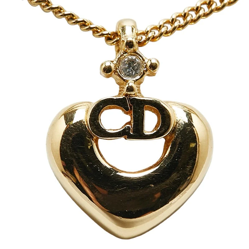 Dior CD Heart Pendant Necklace Metal Necklace in Excellent condition