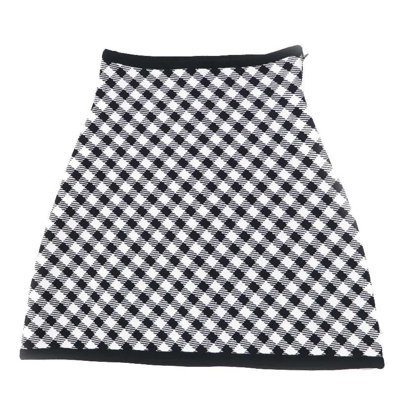 Christian Dior flare skirt 254J18AM514 Rayon Black White 38