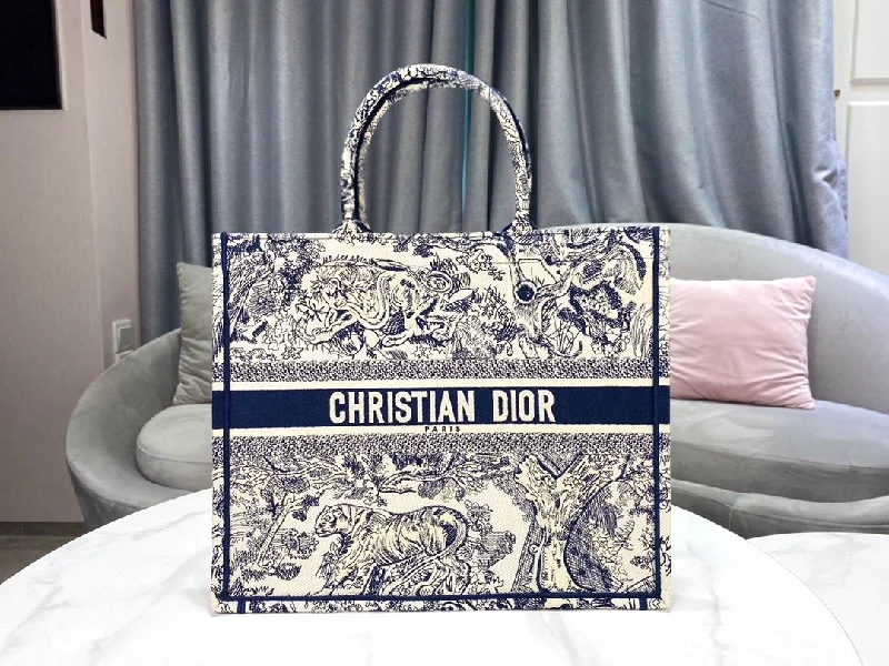 Christian Dior Large Book Tote Black Multicolor Handbags