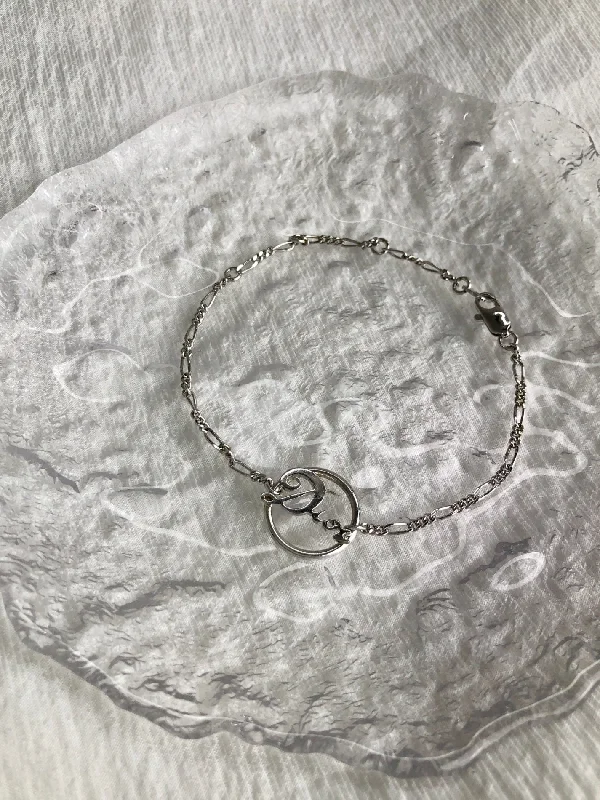 Christian Dior Logo Motif Bracelet Silver Vintage myhyij