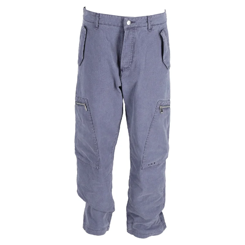 Christian Dior Atelier Carpenter Pants in Blue Cotton