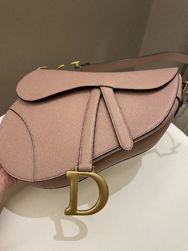 Dior Saddle Bag Nude Blush Grainy Leather