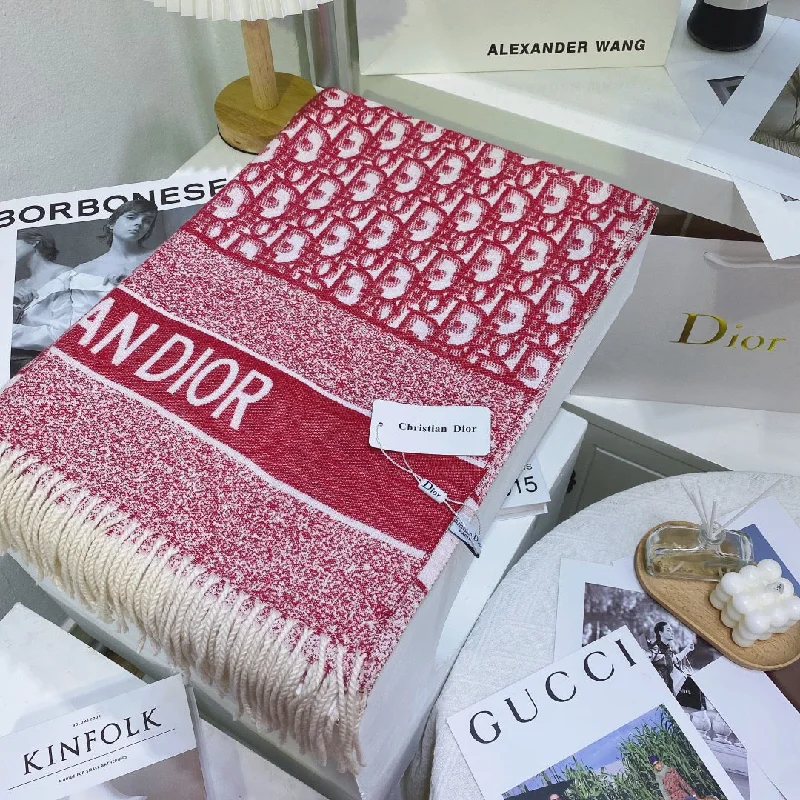 Dior D letter long shawl scarf