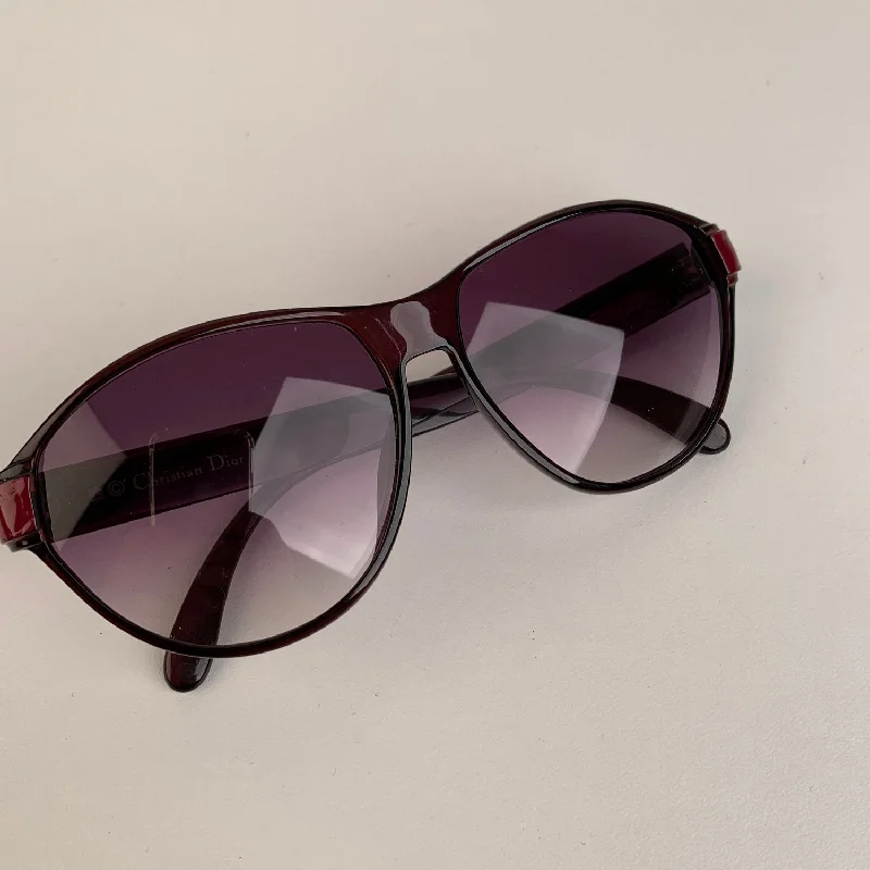 CHRISTIAN DIOR Vintage Black Burgundy Optyl Sunglasses Mod 2325