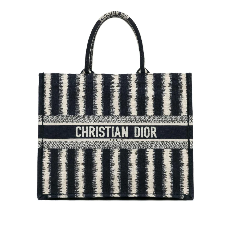 Dior Large Striped Book Tote (SHG-WRxHGK)