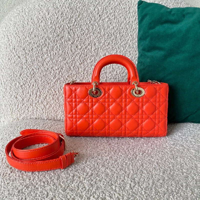 Christian Dior Lady D-Joy Bag, Orange Handbags, 26cm