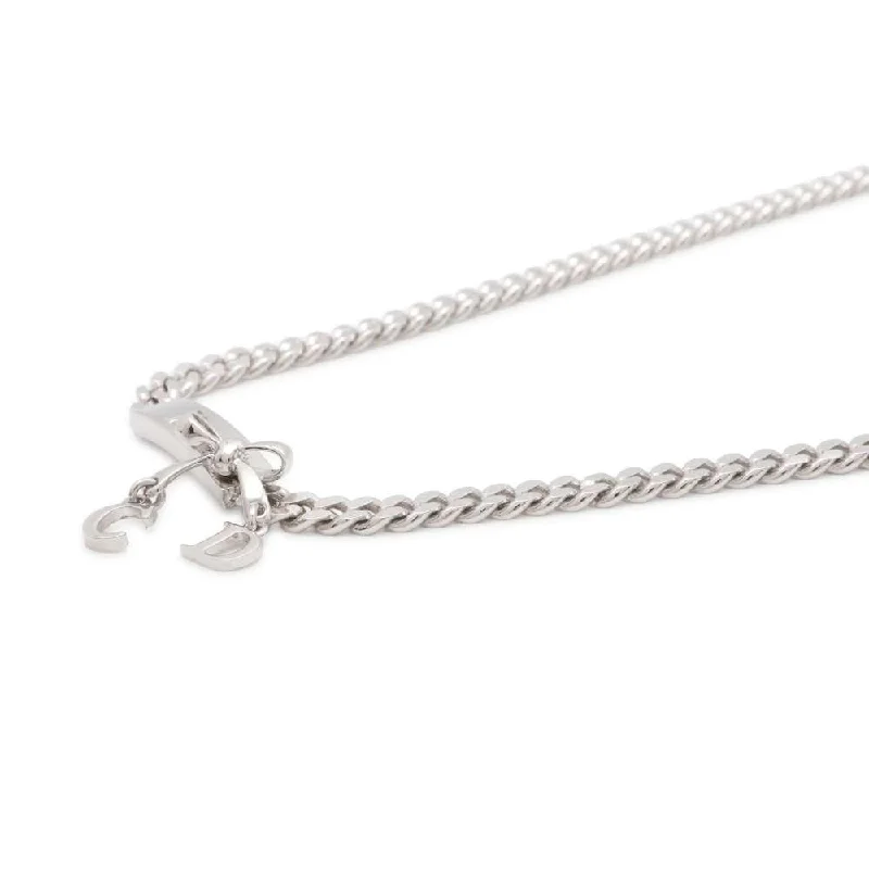 Dior With logo ribbon necklace Silver Metal