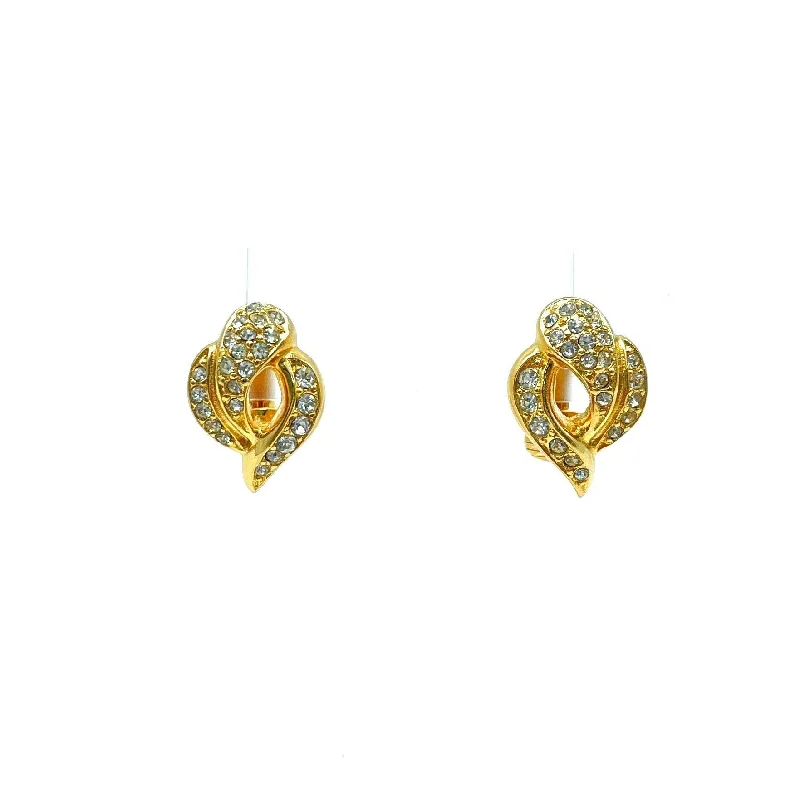 Christian Dior stone earrings gold vintage old si2vi7