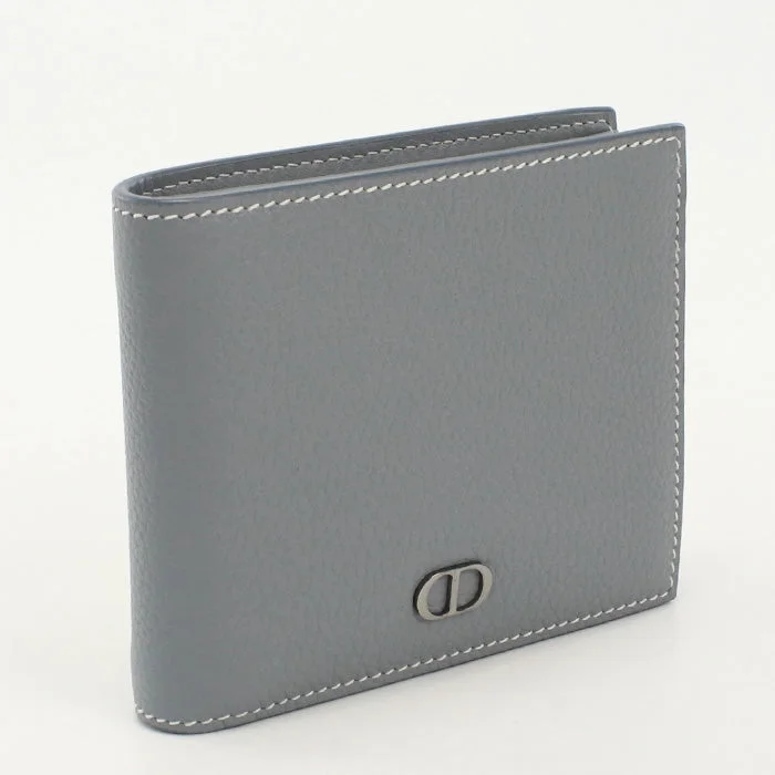 Christian Dior 2ESBC027CDI H830 Bi-fold wallet with coinpurse Calfskin gray