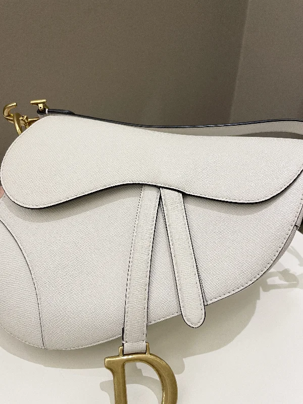 Dior Saddle Bag Ivory Epsom