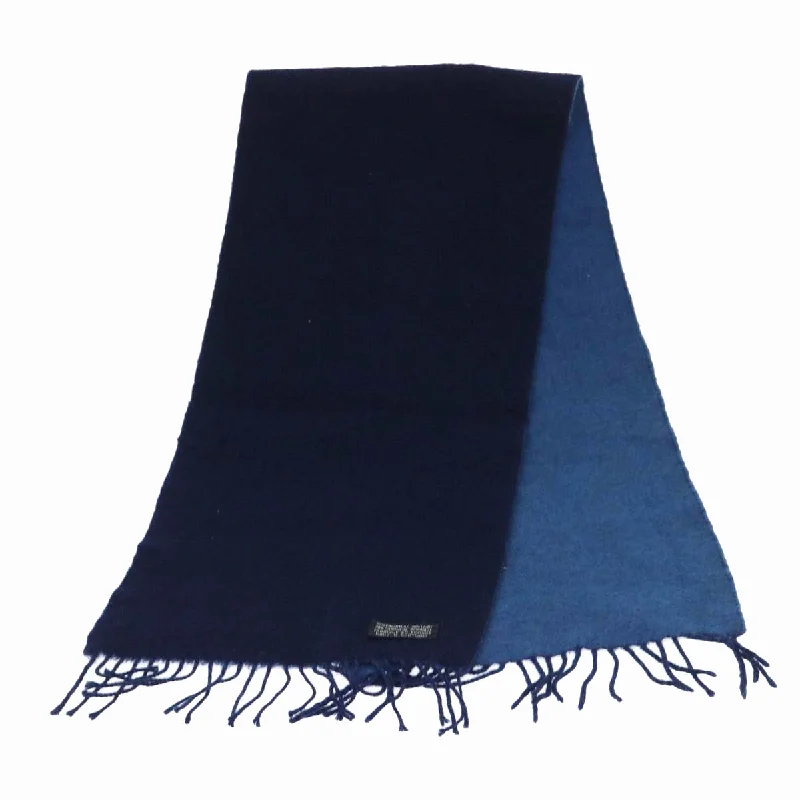 CHRISTIAN DIOR Scarf Cashmere Wool Navy Auth ep1578