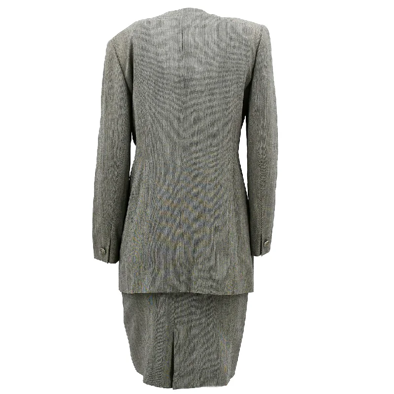 Christian Dior Setup Suit Jacket Skirt Gray #11 #9