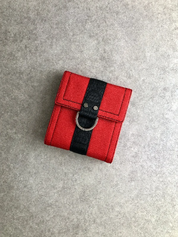 Christian Dior Trifold Wallet Red Vintage 7wczfr