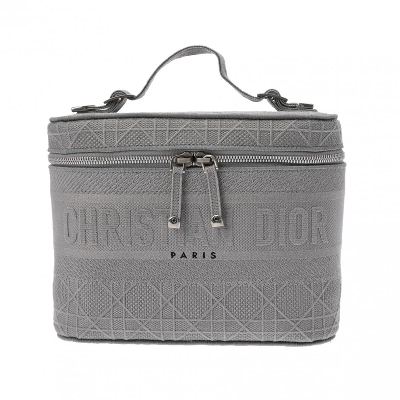 CHRISTIAN DIOR Dee-Lite Vanity Grey Women's Leather Handbag