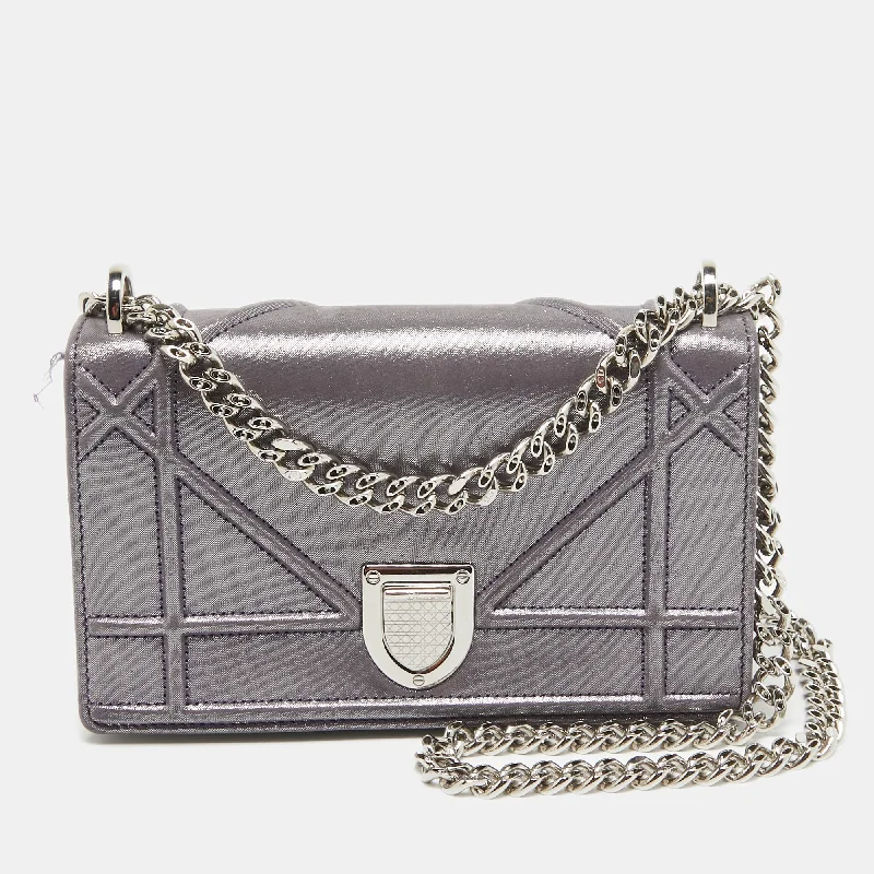 Dior Iridescent Leather Diorama Wallet On Chain