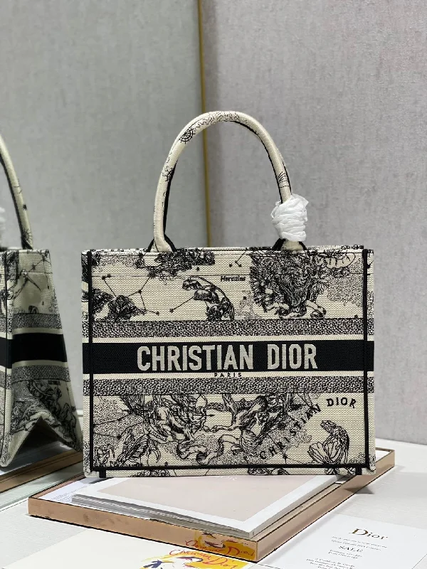 Christian Dior MeChristian Diorum Book Tote Bag, Black/White