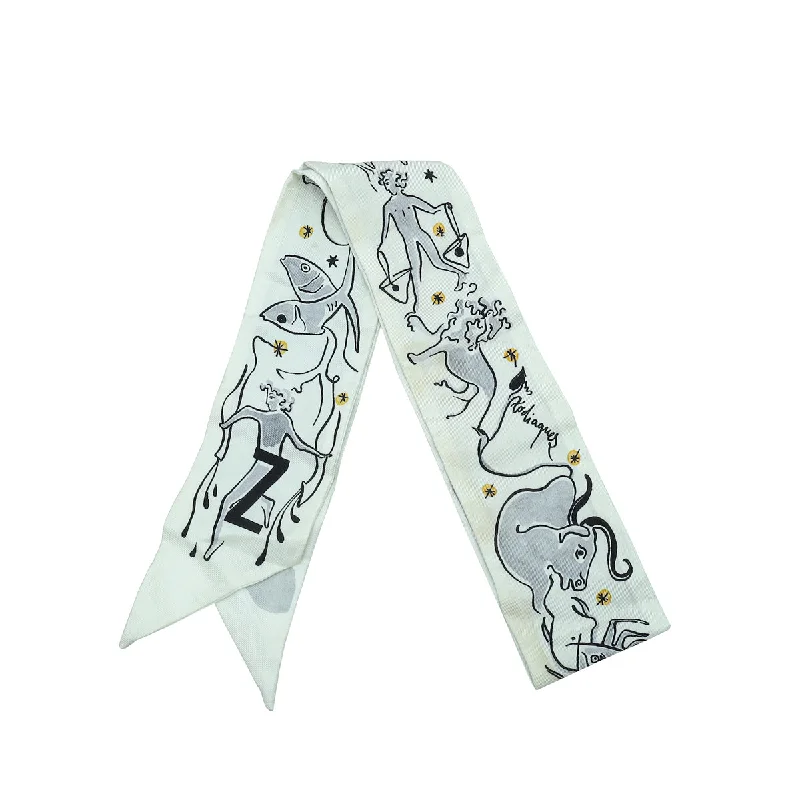 Christian Dior Bicolor Abcdior Zodiac Mitzah Z Scarf Twilly