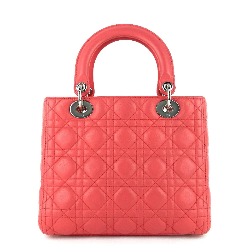 Lady Dior Medium Lambskin Handbag