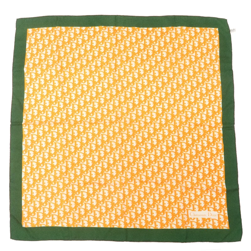 Cristiann Dior Trotter Silk 100% Scarf Orange Green