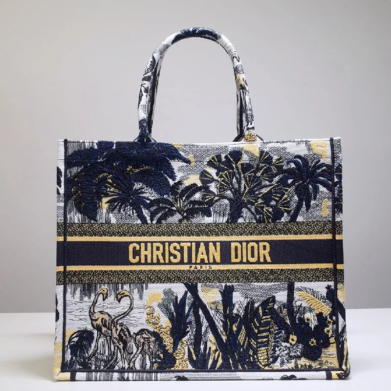 Christian Dior Large Book Tote Black Multicolor Handbags