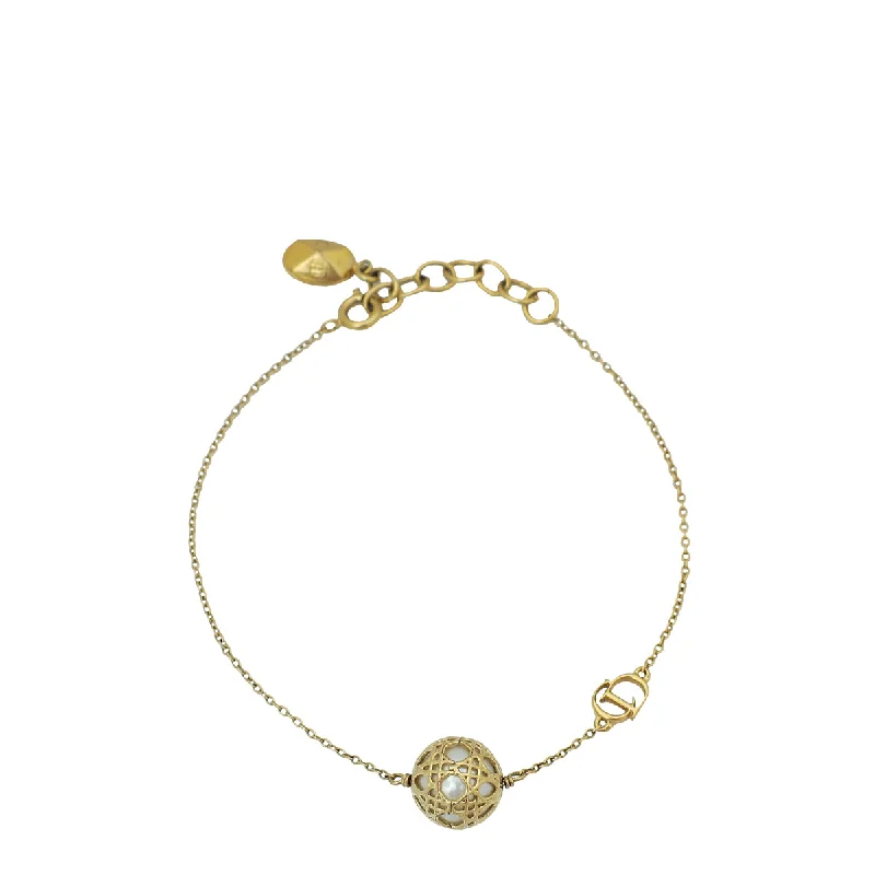 Christian Dior Gold Finish Secret Cannage Bracelet