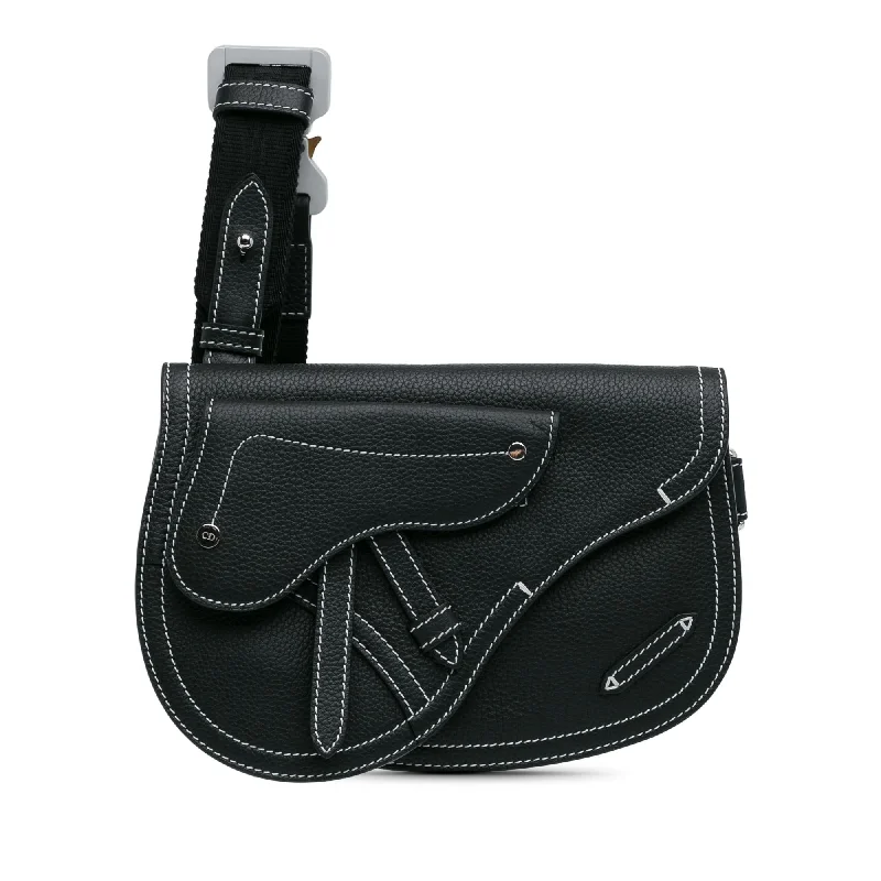 Dior Kaws Grained Calfskin Saddle Pouch (SHG-M72M8X)